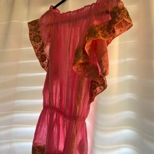 Miss June Paris gold and pink top